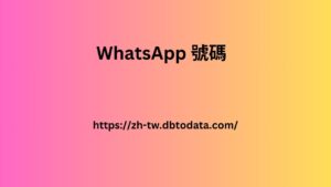 WhatsApp 號碼