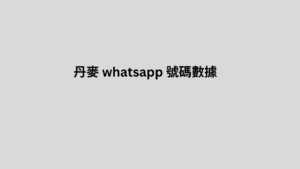 丹麥 whatsapp 號碼數據