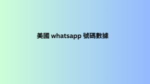 美國 whatsapp 號碼數據